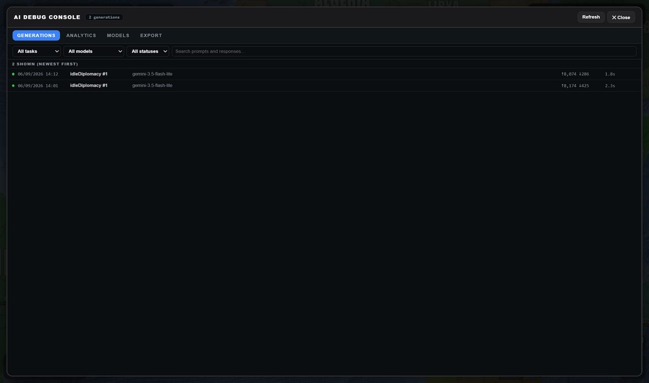 The AI debug console