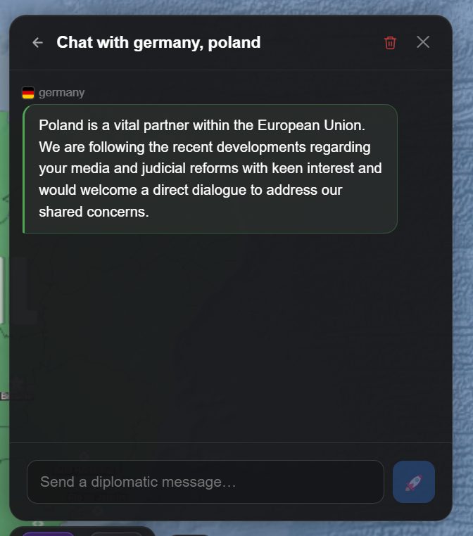 A diplomatic exchange