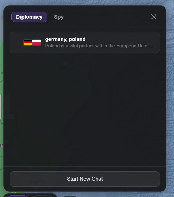 The diplomacy tab